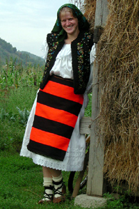 Heike Gröger in traditional Romanian dress